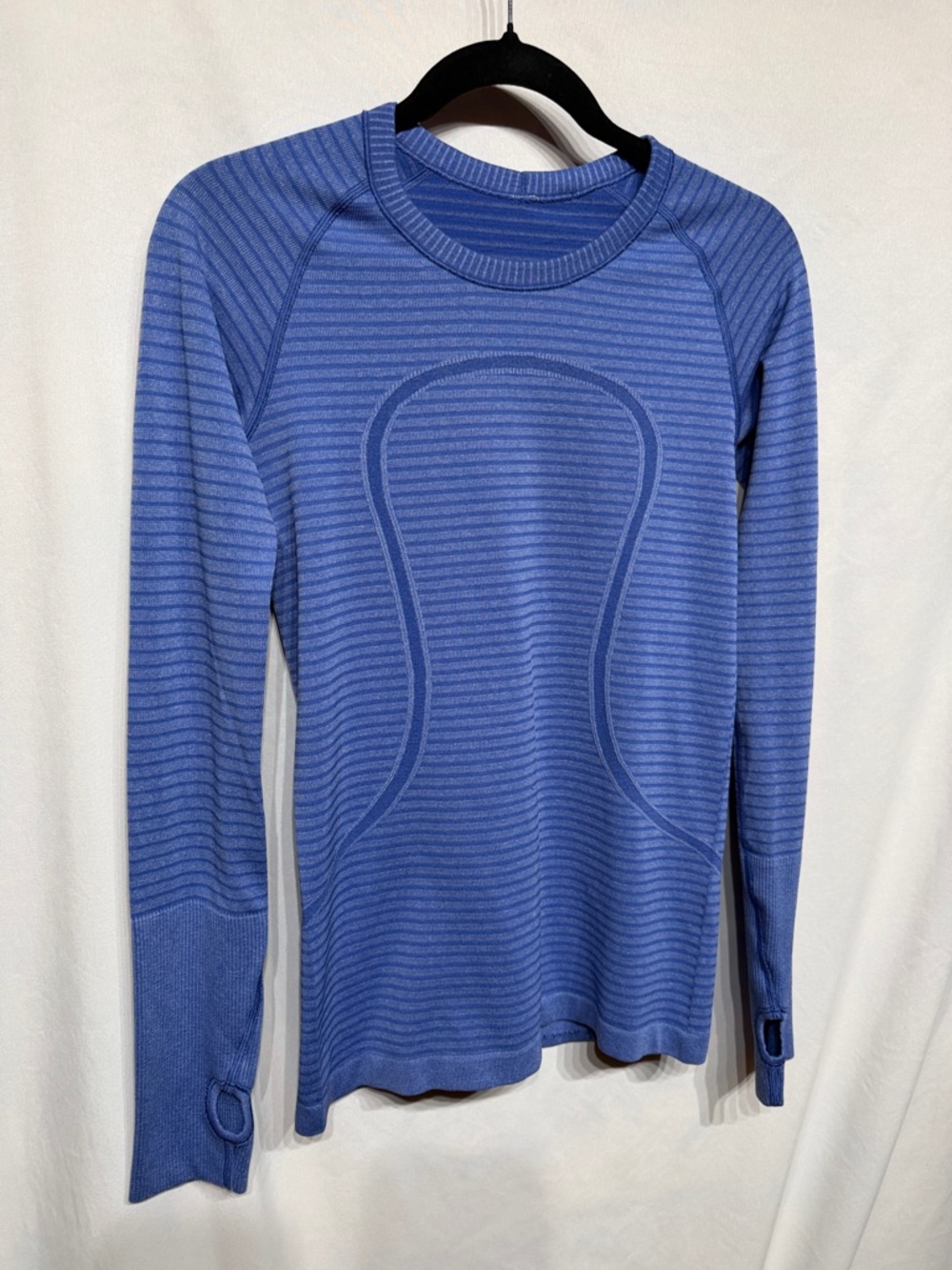 Lululemon Swiftly Tech Long Sleeve Crew Heathered Sapphire Blue 6 - Picture 3 of 8
